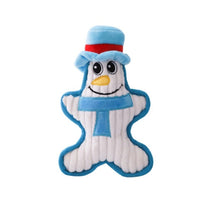 HKM-1732797 Christmas Themed Plush Doll Dog Toy - Santa Claus, Penguin, Snowman, Sounding, Bite Resistant, 22cm