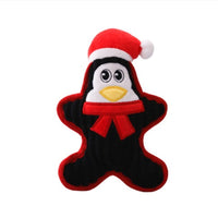 HKM-1732797 Christmas Themed Plush Doll Dog Toy - Santa Claus, Penguin, Snowman, Sounding, Bite Resistant, 22cm