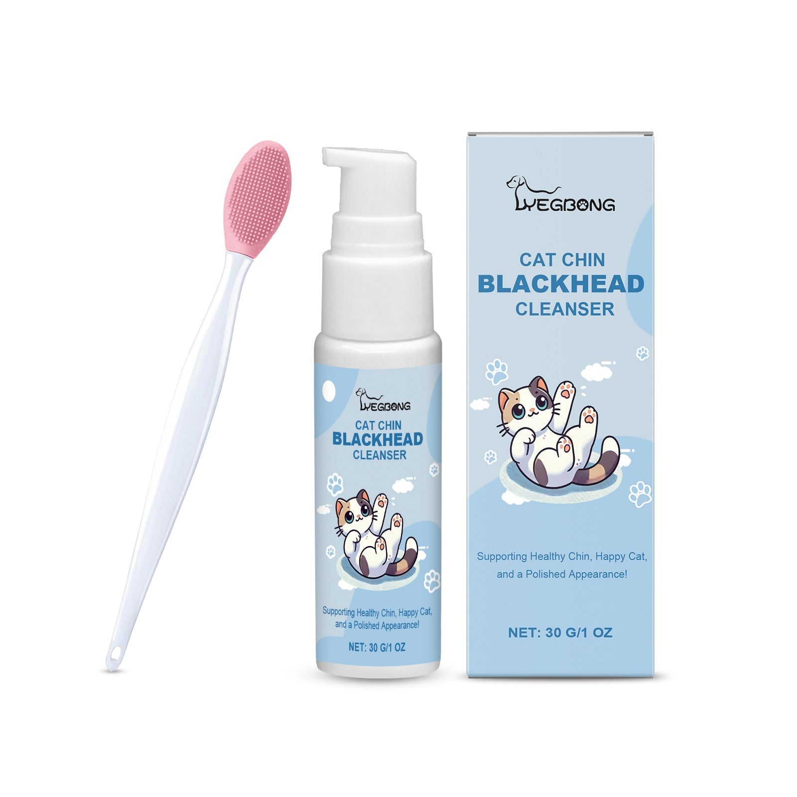 HKM-1733821 Pet Oral Cleaning Care Suite with Gentle Decontamination Solution and Brush for Dogs and Cats