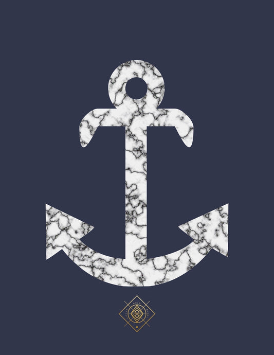 HKM-173395 Anchor Pattern Polyester Tapestry - European Style Home Decor