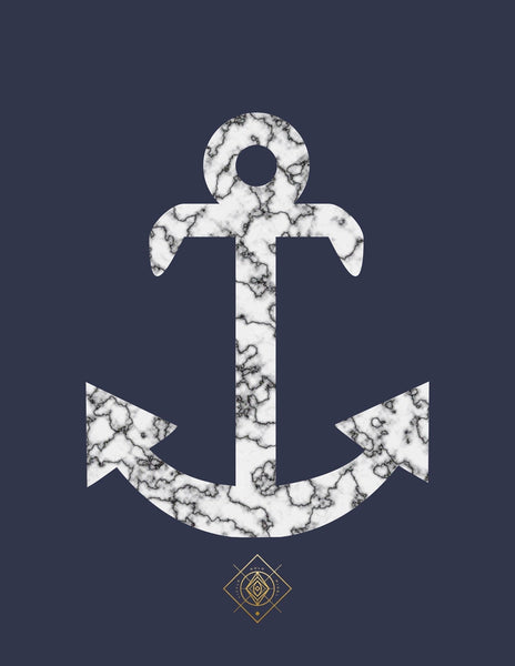 HKM-173395 Anchor Pattern Polyester Tapestry - European Style Home Decor