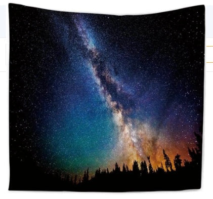 HKM-173395 Geometric Abstraction European Style Plush Fabric Tapestry Tarpaulin - Rectangle Shape 100% Polyester