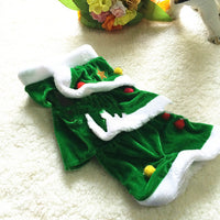 HKM-1734333 Green Christmas Tree Dog Skirt ¨C Polyester Princess Pet Outfit, Sizes XS to XXXL