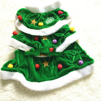 HKM-1734333 Green Christmas Tree Dog Skirt ¨C Polyester Princess Pet Outfit, Sizes XS to XXXL