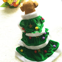 HKM-1734333 Green Christmas Tree Dog Skirt ¨C Polyester Princess Pet Outfit, Sizes XS to XXXL