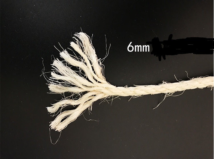 HKM-1735229 Natural Sisal Rope for Cat Scratching Posts - 6mm Diameter, 10FT/16FT/66FT Options for Easy Replacement