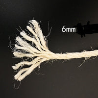 HKM-1735229 Natural Sisal Rope for Cat Scratching Posts - 6mm Diameter, 10FT/16FT/66FT Options for Easy Replacement