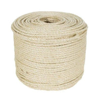 HKM-1735229 Natural Sisal Rope for Cat Scratching Posts - 6mm Diameter, 10FT/16FT/66FT Options for Easy Replacement