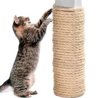 HKM-1735229 Natural Sisal Rope for Cat Scratching Posts - 6mm Diameter, 10FT/16FT/66FT Options for Easy Replacement