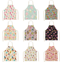HKM-173523 Creative Ice Cream Printed Oil and Stain Proof Apron - Modern Linen Design