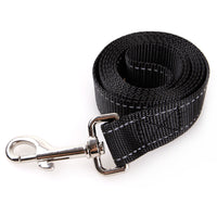 HKM-1735741 Double Headed Dog Pull Rope Retractable Leash - Durable Nylon, Scalable Design, Black, 100CM Total Length