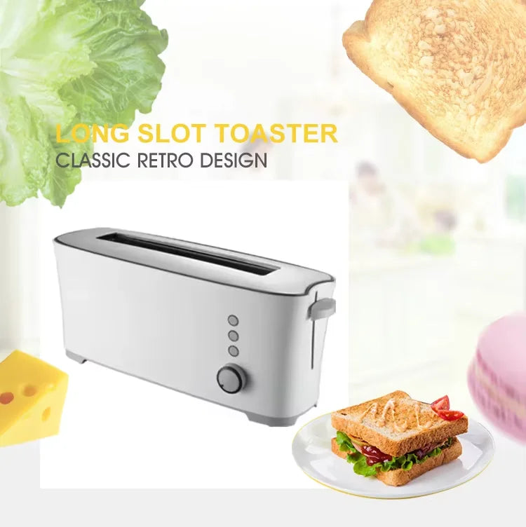 HKM-173587 1000W Slim Two Slice Toaster with 6 Setting Shade Control