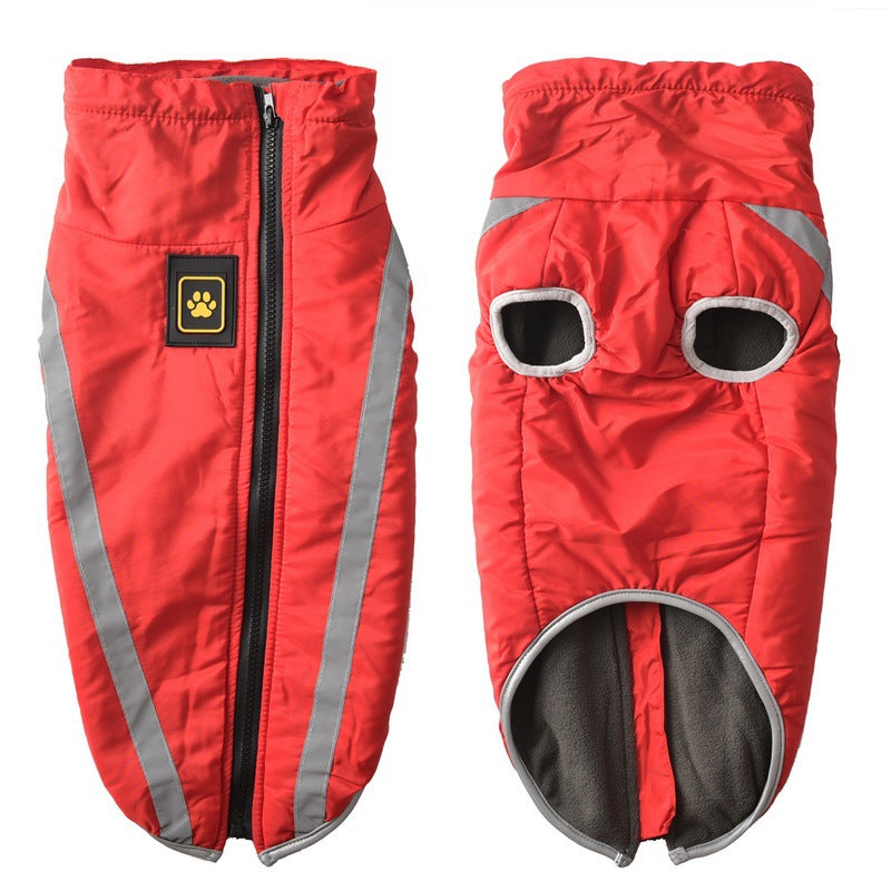 HKM-1736125 Reflective Dog Jacket for Large Breeds - Durable Polyester Material