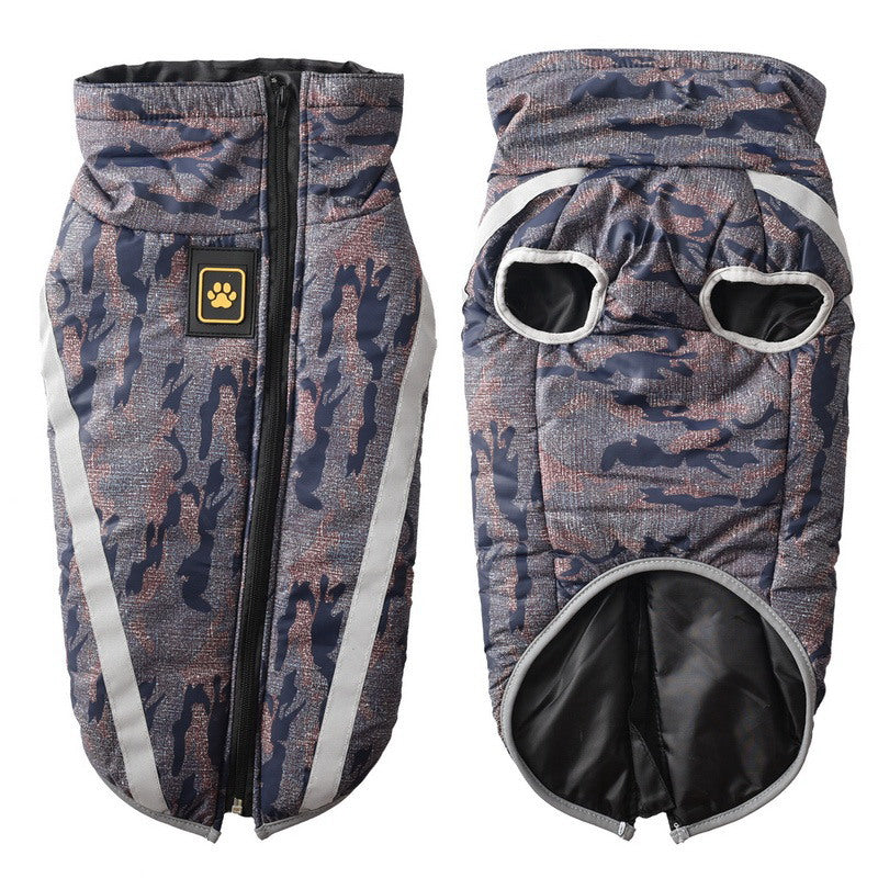 HKM-1736125 Reflective Dog Jacket for Large Breeds - Durable Polyester Material