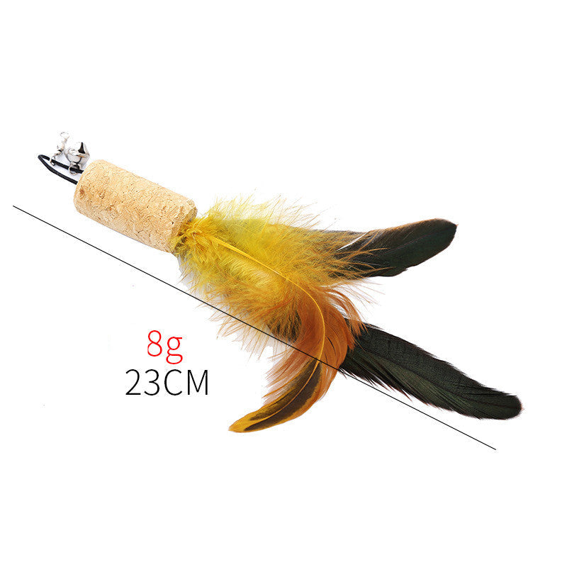 HKM-1736765 Feather Replacement Heads for Cat Toys in Various Colors and Designs