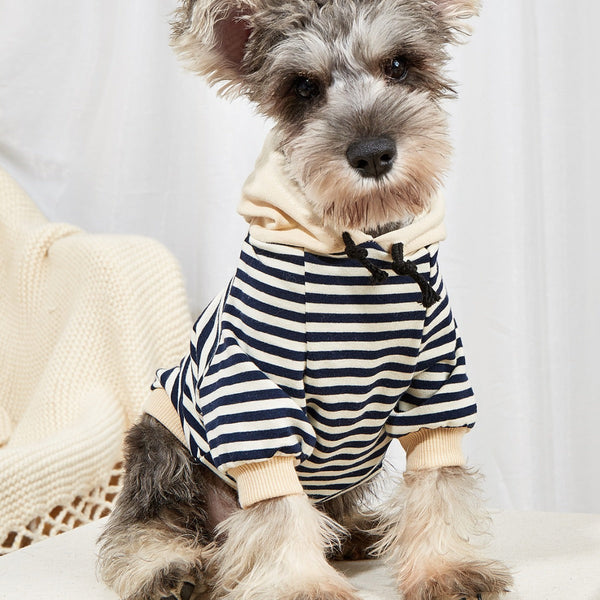 HKM-1737021 Pet Striped Hoodie Sweater for Dogs - Comfortable Two-Legged Apparel