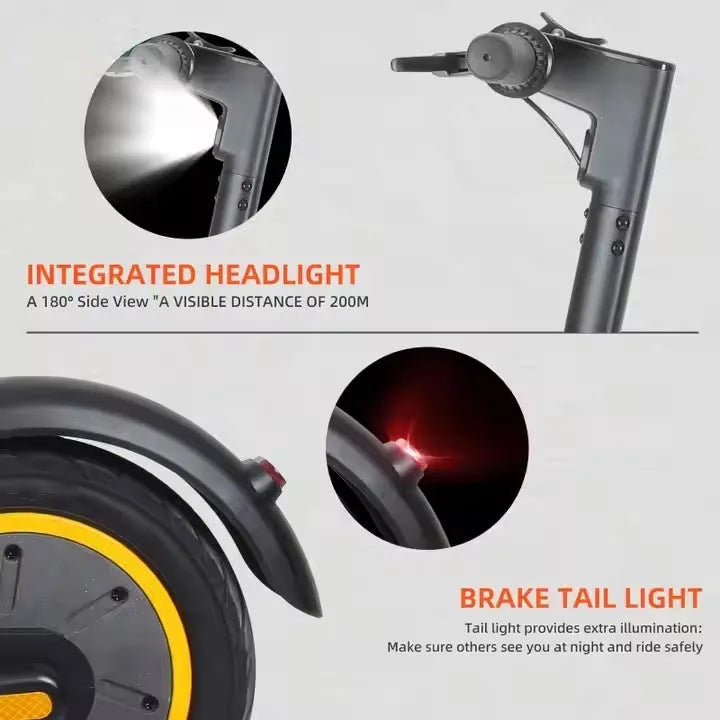 HKM-173715 500W Electric Foldable Scooter - 36V 15Ah, 35-40km Range, Waterproof, Bluetooth Control, Lightweight