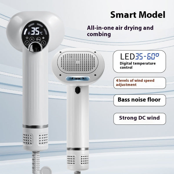 HKM-1737533 Two-in-One Pet Blow-Drying Comb with LED Display for Dogs and Cats
