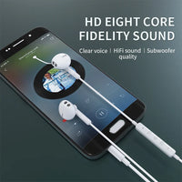HKM-173843 3.5mm Wired Earphones with Microphone for Mobile Phones, Hi-Fi Stereo Sound Quality Earbuds Headset