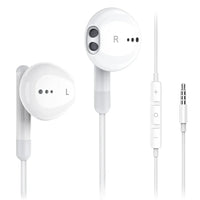 HKM-173843 3.5mm Wired Earphones with Microphone for Mobile Phones, Hi-Fi Stereo Sound Quality Earbuds Headset