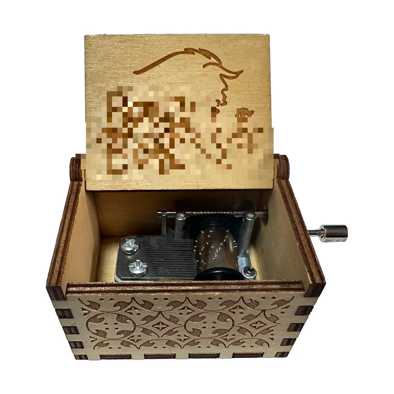 HKM-173843 Classic Hand Crank Wooden Music Box - Eco-friendly Antique Design for Unisex Gifts