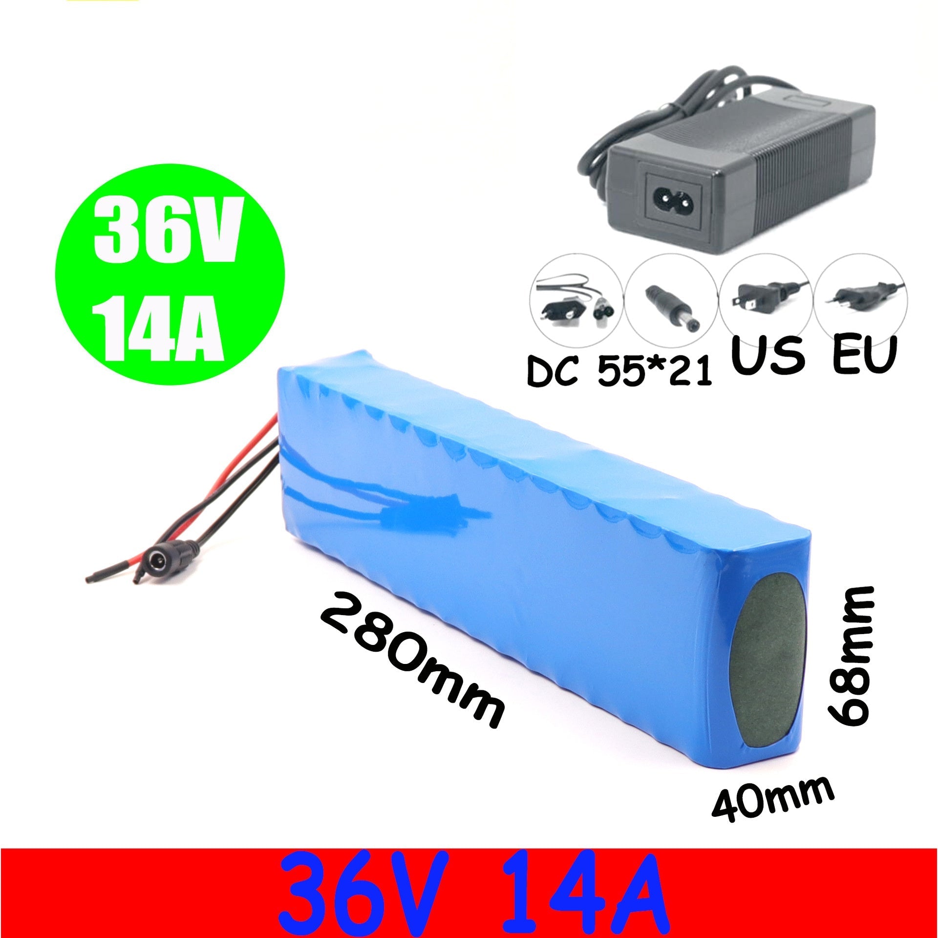 HKM-173907 36V 14Ah Lithium-ion Scooter Replacement Battery Pack with BMS Protection