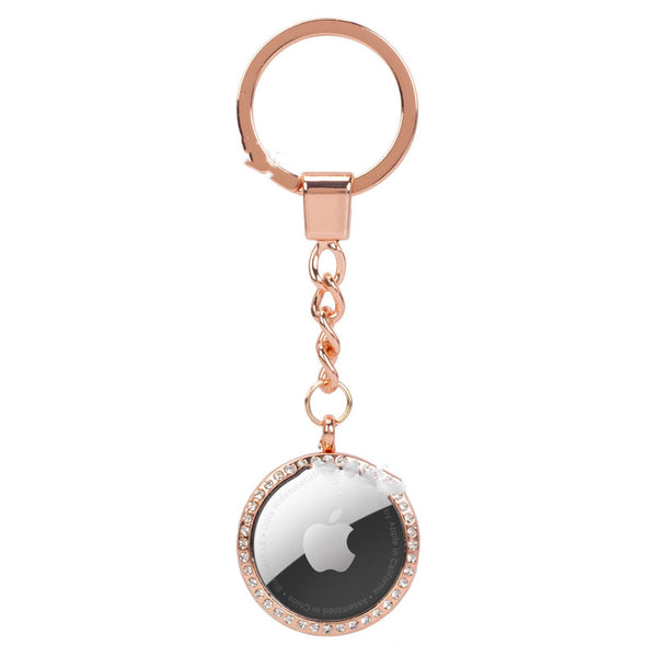 HKM-173907 Luxury Metal Anti-Lost Tracker Protective Cover with Rhinestones, Flip Style