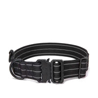 HKM-1739709 Tactical Dog Collar for Outdoor Use - Adjustable 32-56CM for 30-80 Pound Dogs - Various Colors Available