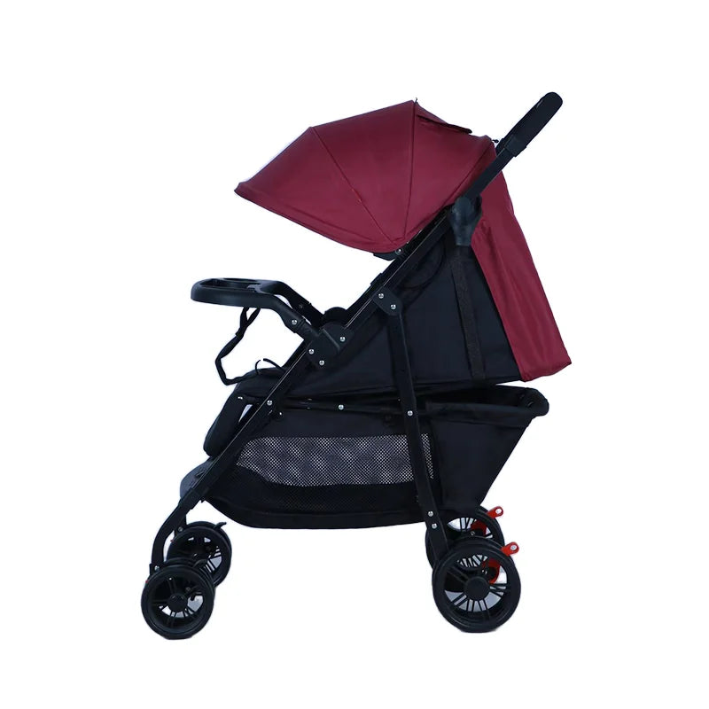 HKM-174035 8.15kg Versatile Baby Stroller with One-Hand Folding, Reversible Handle, and Shock Absorbing Wheels