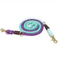 HKM-1741501 Multicolor Cotton Pet Leash with Double Hooks - 180cm Length