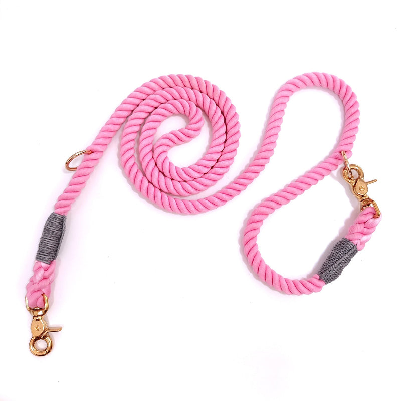 HKM-1741501 Multicolor Cotton Pet Leash with Double Hooks - 180cm Length