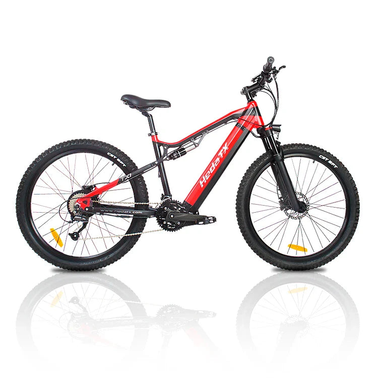 HKM-174163 48V 500W Electric City Bike with 15Ah Lithium Battery, 27-Speed Fat Tire Mountain E-Bike