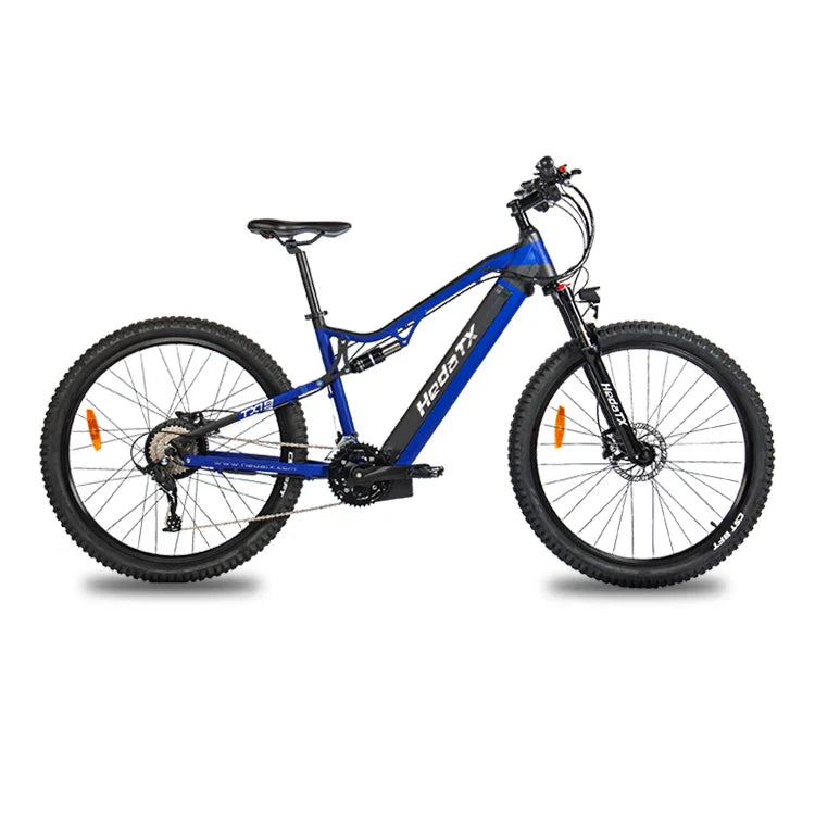 HKM-174163 48V 500W Electric City Bike with 15Ah Lithium Battery, 27-Speed Fat Tire Mountain E-Bike