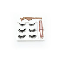HKM-174227 3 Pairs of Magnetic False Eyelashes with Liquid Eyeliner and 3D Technology