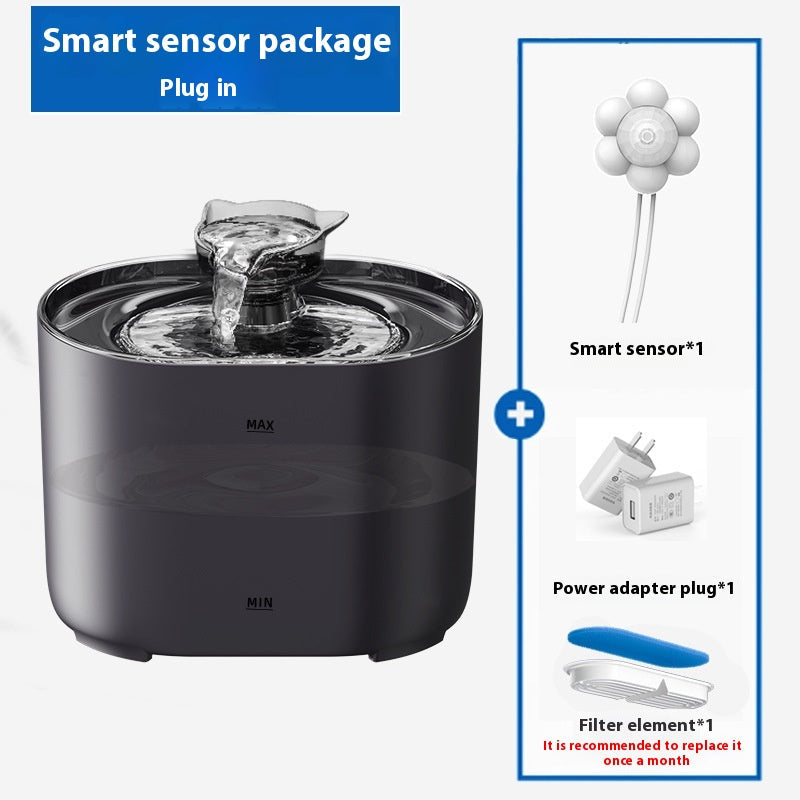 HKM-1743549 Pet Intelligent Induction Circulating Water Dispenser with Filter System for Dogs and Cats