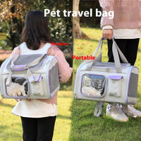 HKM-1743933 Foldable Dual-Purpose Pet Backpack in Various Colors - Soft Oxford Cloth Design