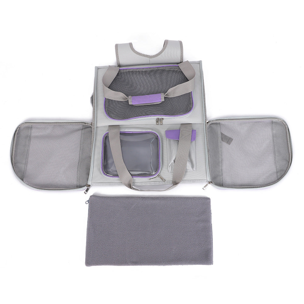 HKM-1743933 Foldable Dual-Purpose Pet Backpack in Various Colors - Soft Oxford Cloth Design