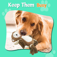 HKM-1744957 Squeaky Plush Dog Toys Set - Soft Stuffing-Free Assortment for Medium to Large Dogs