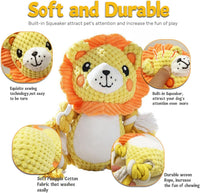 HKM-1744957 Squeaky Plush Dog Toys Set - Soft Stuffing-Free Assortment for Medium to Large Dogs