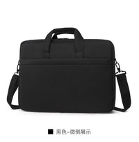 HKM-174547 Large Capacity 16 Inch Nylon Laptop Tote Bag - Portable Black Case for Computers