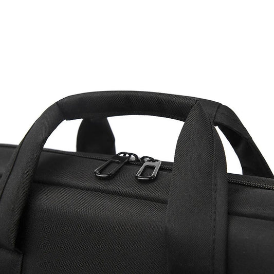 HKM-174547 Large Capacity 16 Inch Nylon Laptop Tote Bag - Portable Black Case for Computers