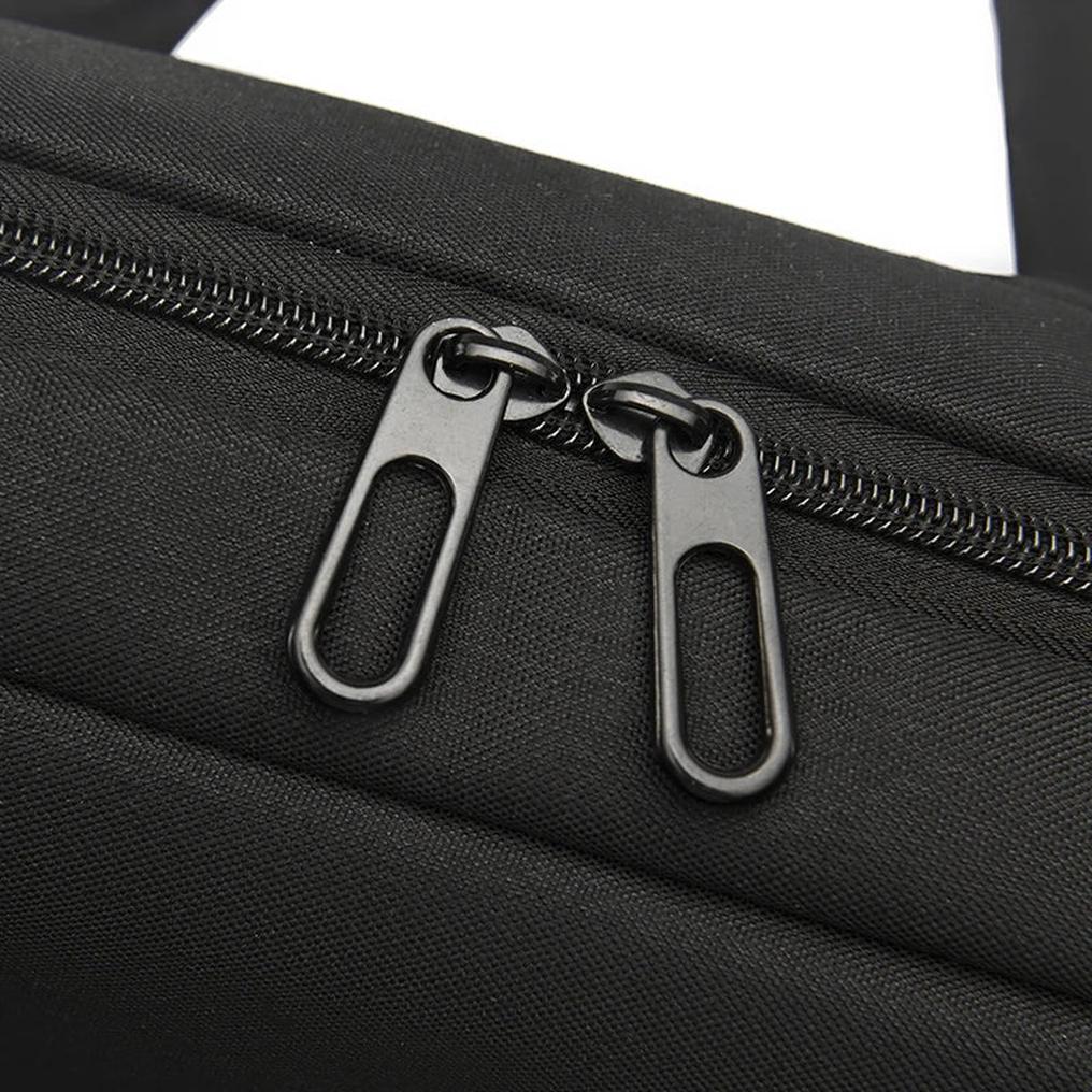 HKM-174547 Large Capacity 16 Inch Nylon Laptop Tote Bag - Portable Black Case for Computers