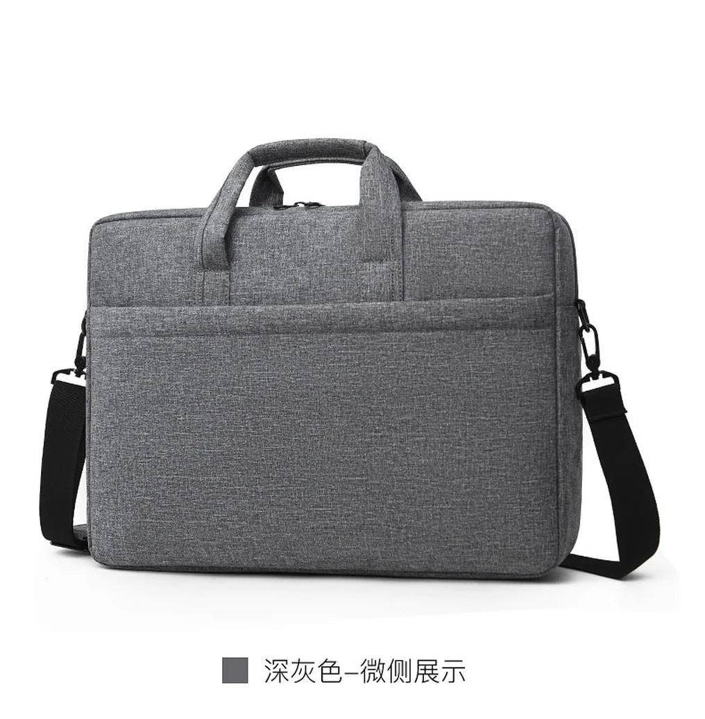 HKM-174547 Large Capacity 16 Inch Nylon Laptop Tote Bag - Portable Black Case for Computers