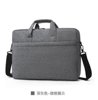 HKM-174547 Large Capacity 16 Inch Nylon Laptop Tote Bag - Portable Black Case for Computers