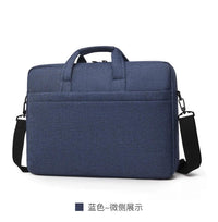 HKM-174547 Large Capacity 16 Inch Nylon Laptop Tote Bag - Portable Black Case for Computers