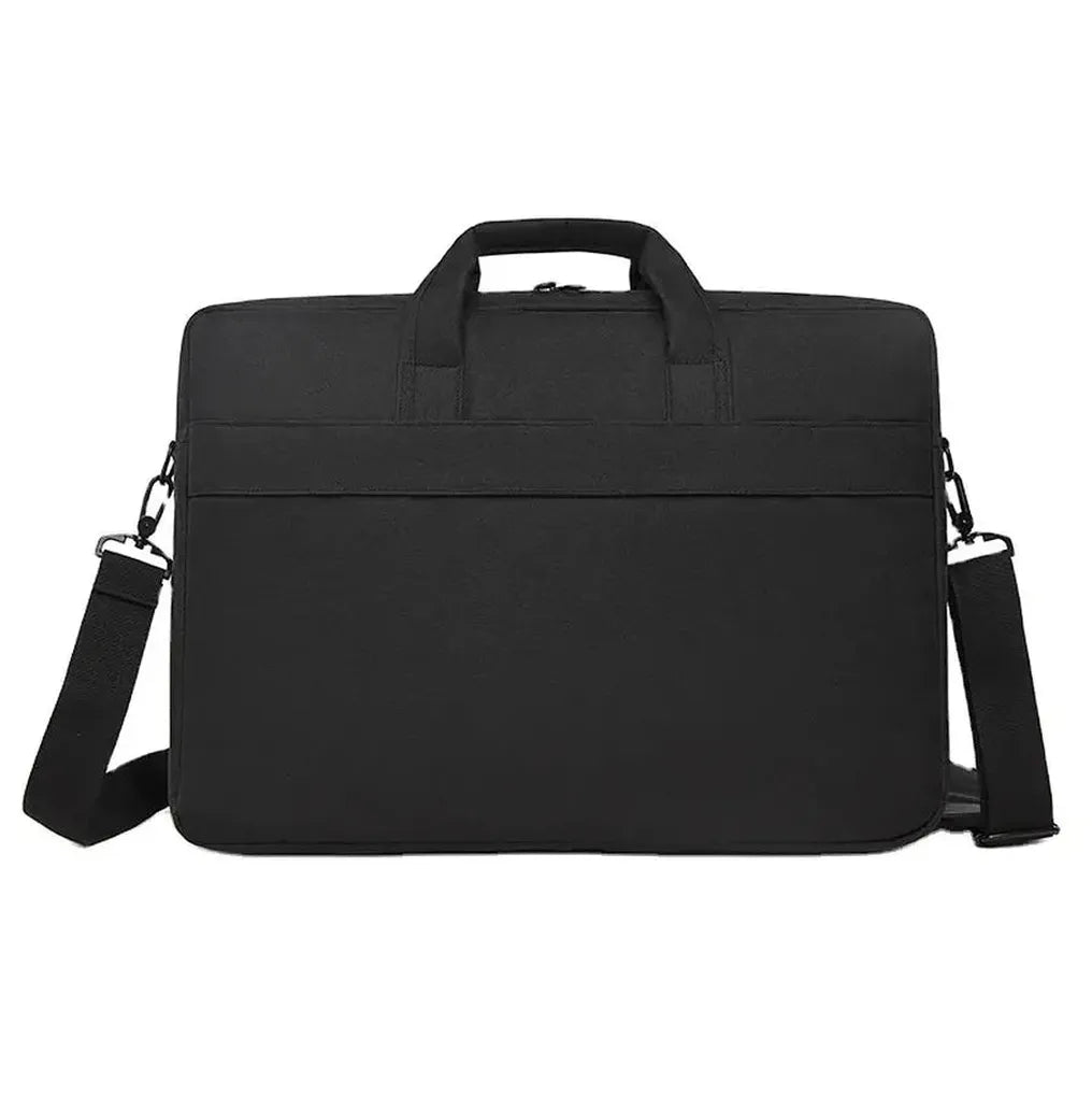 HKM-174547 Large Capacity 16 Inch Nylon Laptop Tote Bag - Portable Black Case for Computers