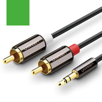 HKM-174675 Audio Cable for Connecting Mobile Phones and Computers to Power Amplifiers - Gold-Plated, Various Lengths Available