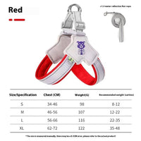 HKM-1747261 Adjustable Dog Leash with Hand Holding Rope Vest - Nylon Material, Available in Black, Red, and Yellow