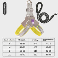 HKM-1747261 Adjustable Dog Leash with Hand Holding Rope Vest - Nylon Material, Available in Black, Red, and Yellow