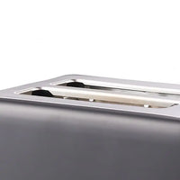HKM-174739 Retro 2 Slice Portable Black Stainless Steel Toaster